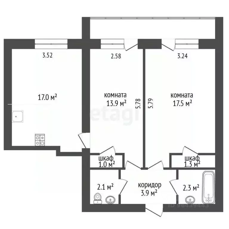 2-к кв. Крым, Ялта городской округ, Ореанда пгт 45 (60.0 м) - Фото 1