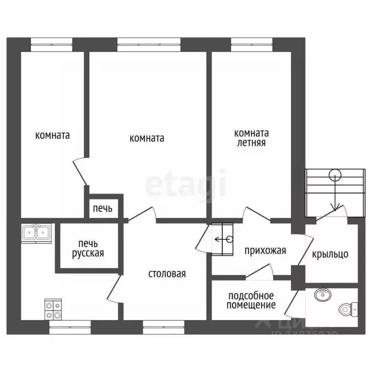 Дом в Ярославская область, Любим Республиканская ул., 22 (60 м) - Фото 1