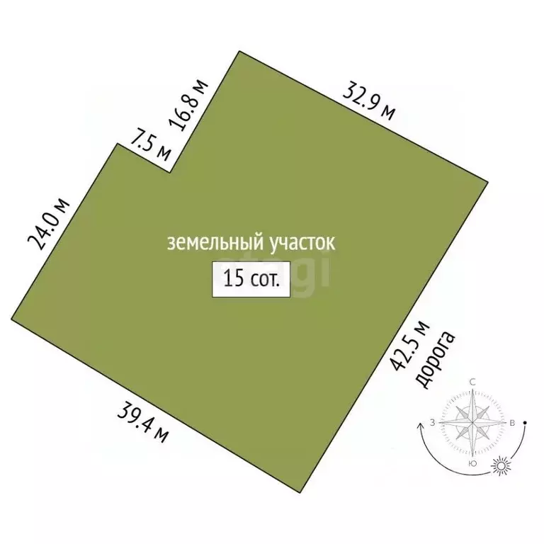 Участок в Алтайский край, Павловский район, с. Шахи ул. Вишневая (15.0 ... - Фото 2