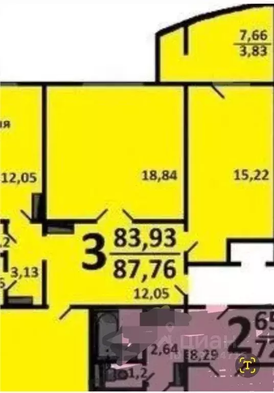 3-к кв. Красноярский край, Красноярск Норильская ул., 3Г (88.0 м) - Фото 1