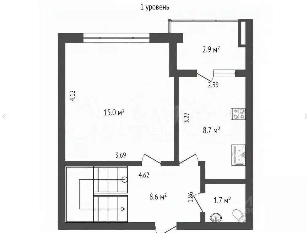3-к кв. Севастополь ул. Адмирала Юмашева, 13 (76.6 м) - Фото 1