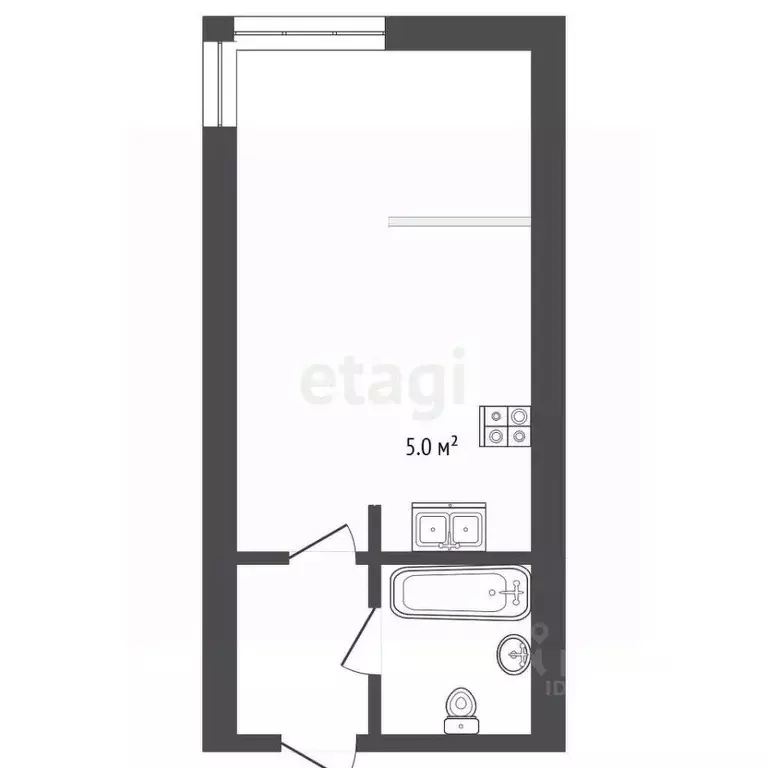 Студия Кемеровская область, Кемерово Ленинградский просп., 44 (27.3 м) - Фото 2