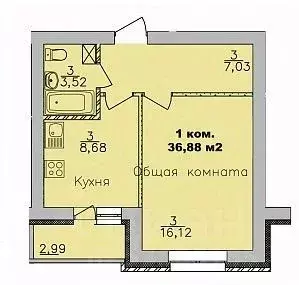 1-к кв. Новосибирская область, Новосибирск Дивногорский мкр, ул. ... - Фото 0