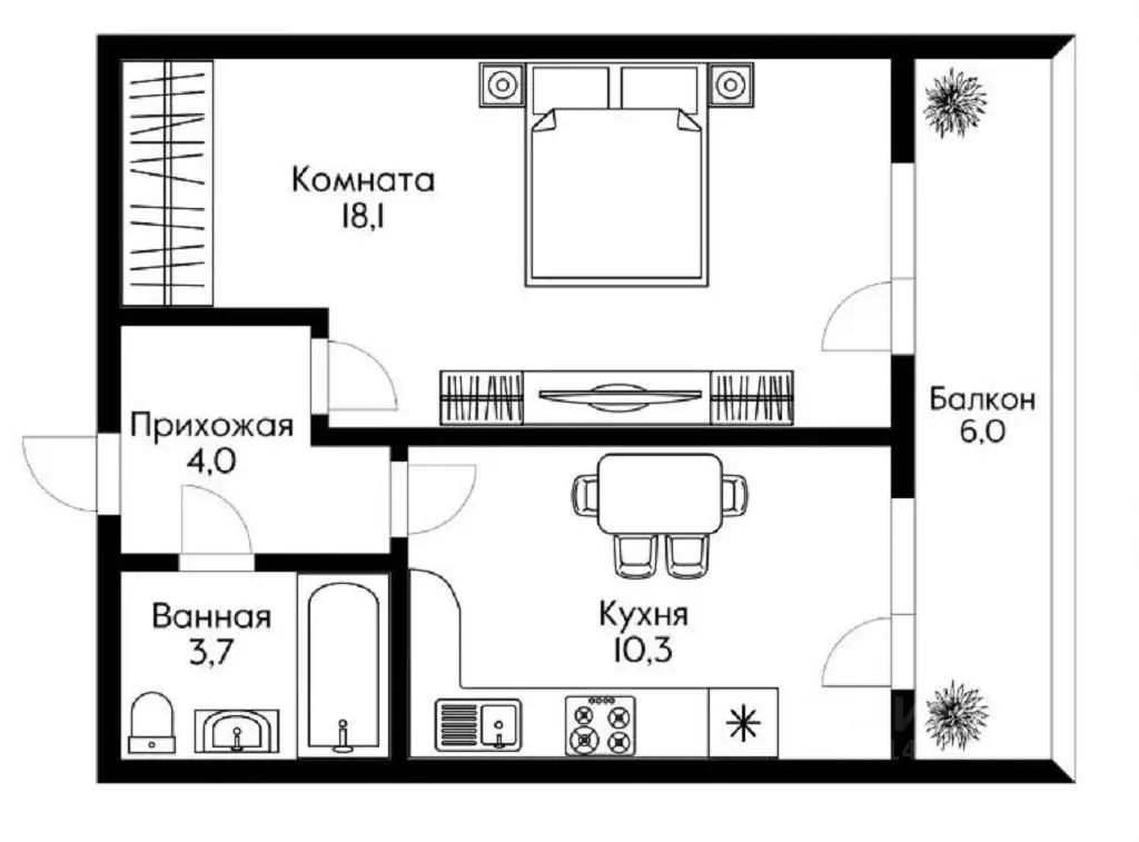 1-к кв. Краснодарский край, Краснодар Музыкальный мкр, ул. Имени С.В. ... - Фото 0