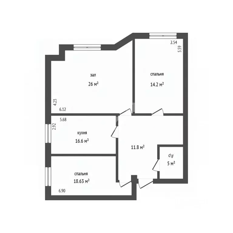 3-к кв. Дагестан, Дербент просп. Агасиева, 18Ж (93.0 м) - Фото 2