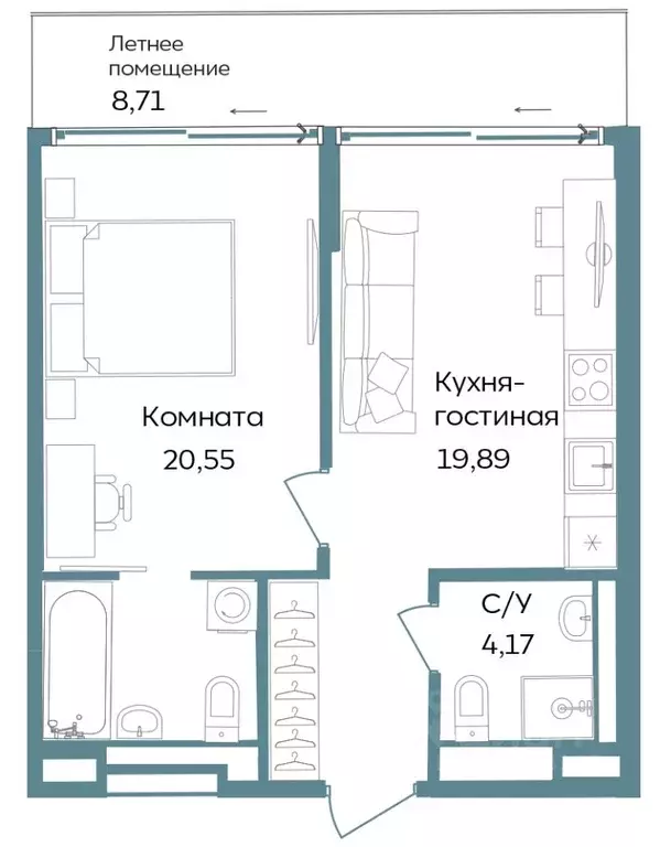 2-к кв. Крым, Саки ул. Морская (53.32 м) - Фото 1