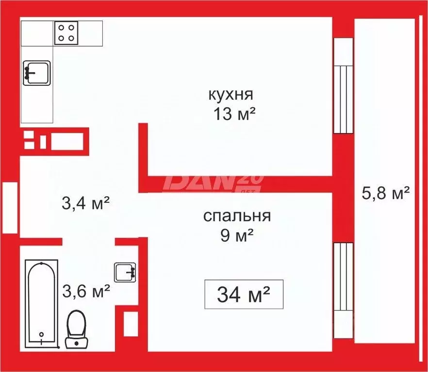 1-к кв. Краснодарский край, Краснодар ул. Константина Гондаря, 91 ... - Фото 0