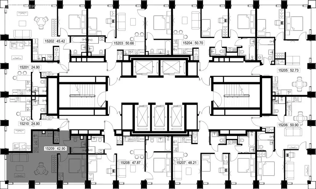 1-комнатная квартира: Москва, Верейская улица, 29с32Д (42.9 м) - Фото 2