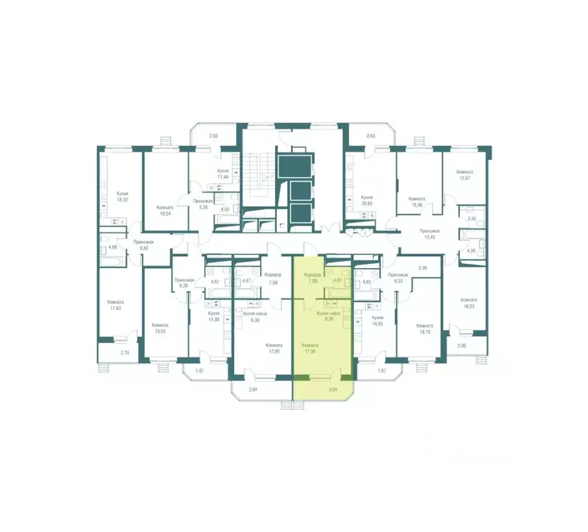 Студия Московская область, Одинцово Северная ул., 5к2 (39.0 м) - Фото 2
