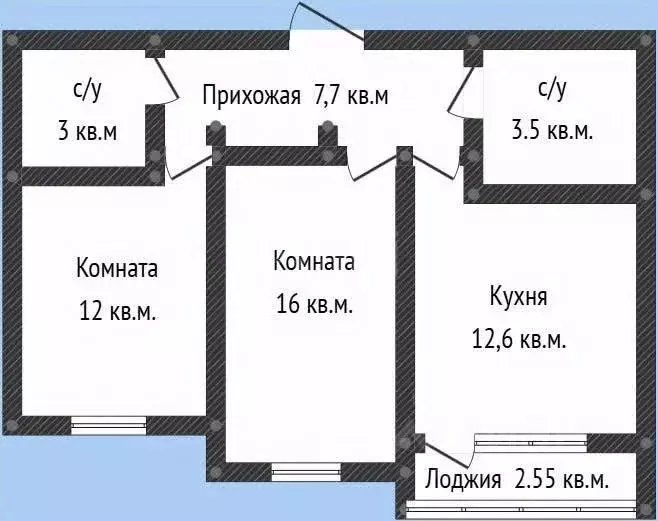 2-к кв. Краснодарский край, Краснодар ул. Имени Генерала Корнилова, ... - Фото 1