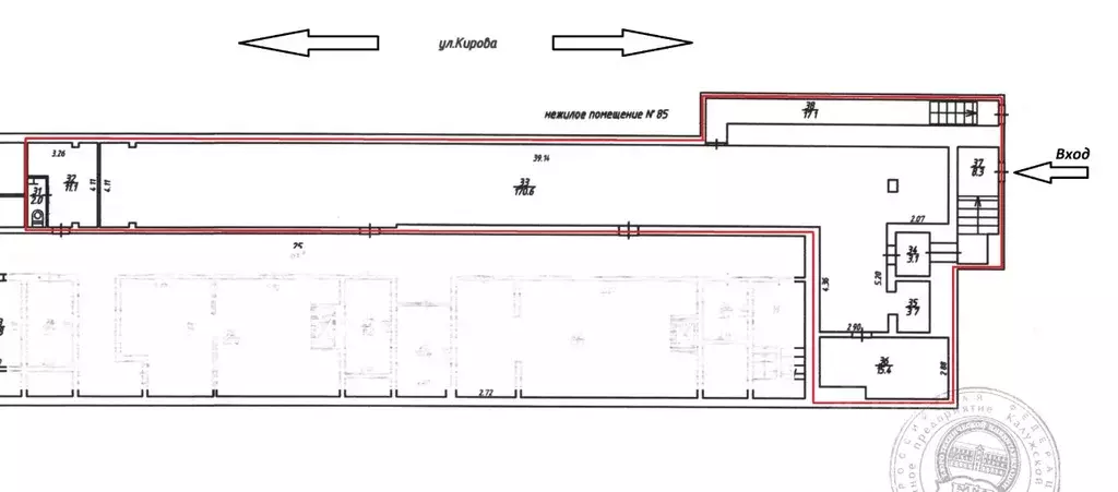Торговая площадь в Калужская область, Калуга ул. Кирова, 64 (214 м) - Фото 2