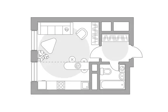 Квартира-студия: Красногорск, жилой комплекс Ильинойс (25.98 м) - Фото 1