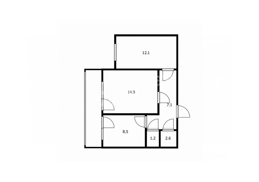 2-к кв. Кировская область, Киров ул. МОПРА, 113 (50.0 м) - Фото 1