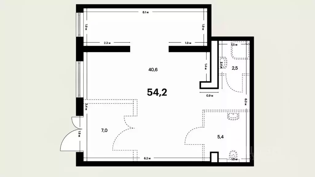 Помещение свободного назначения в Москва Кавказский бул., 51к2 (54 м) - Фото 0