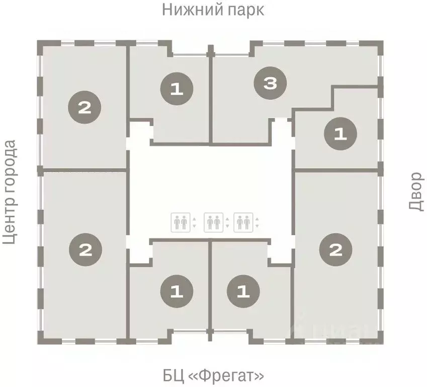 1-к кв. Липецкая область, Липецк пл. Петра Великого, 1 (47.26 м) - Фото 1