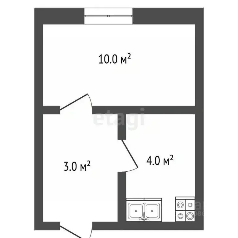 1-к кв. Томская область, Томск ул. Салтыкова-Щедрина, 43 (17.0 м) - Фото 2