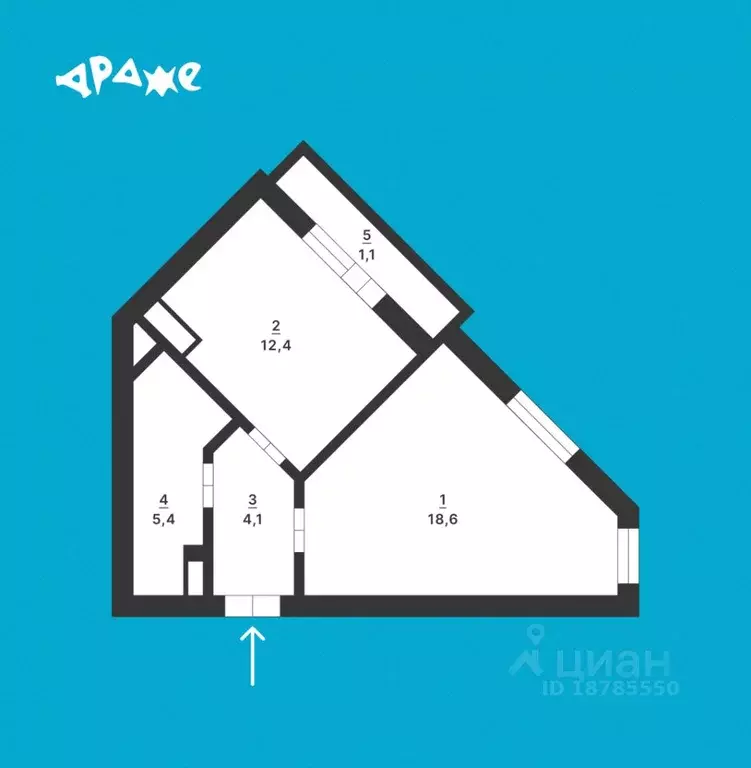 1-к кв. Свердловская область, Екатеринбург ул. Шефская, 106/1 (40.5 м) - Фото 1