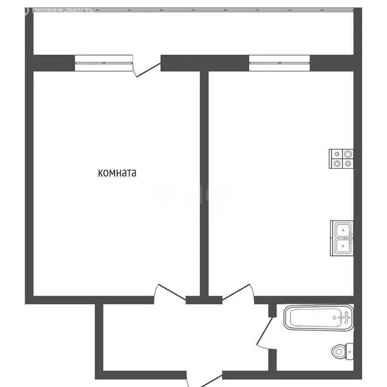 1-комнатная квартира: Пионерский, Лесная улица, 23 (36.6 м) - Фото 1