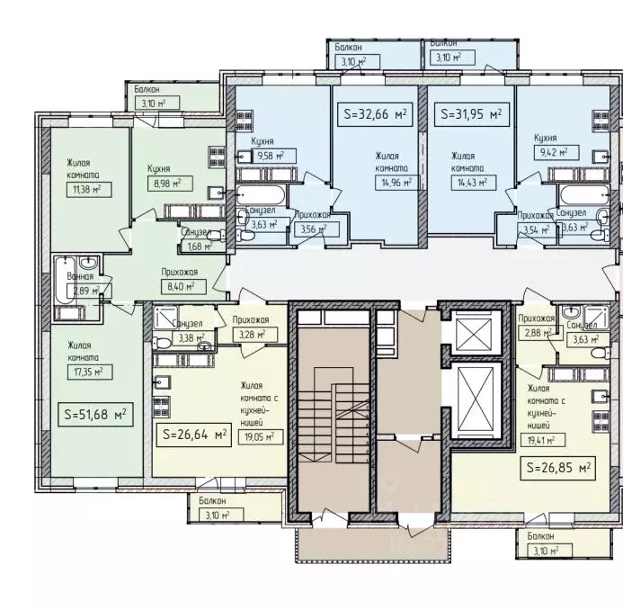 1-к кв. Ярославская область, Ярославль ул. Строителей, 18 (31.0 м) - Фото 2