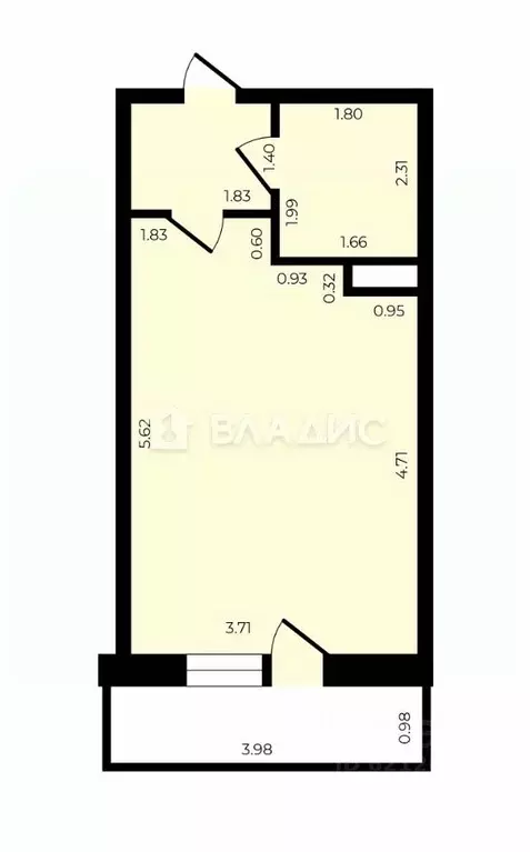 Студия Ленинградская область, Мурино Всеволожский район, ул. Шувалова, ... - Фото 2
