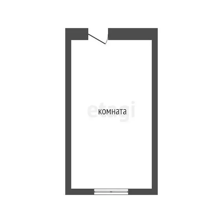 1к в -комнатной квартире (17.1 м) - Фото 1