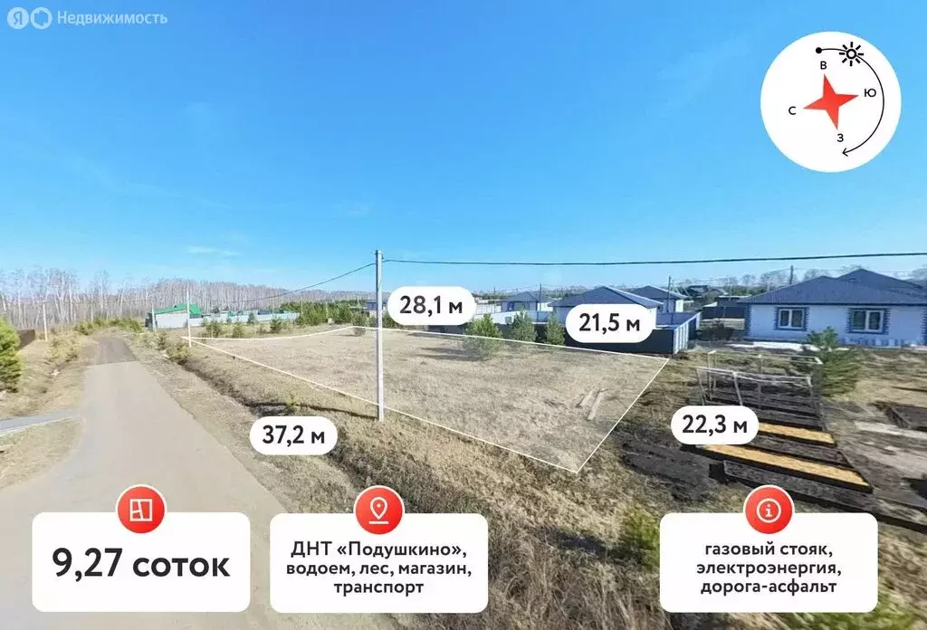 Участок в село Каменка, дачное некоммерческое товарищество Подушкино, ... - Фото 2