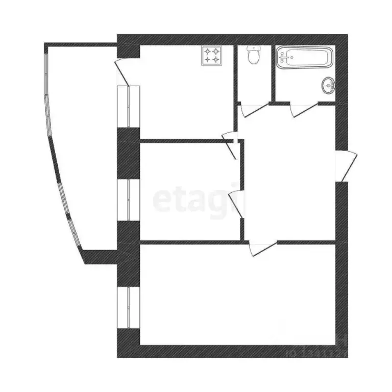 3-к кв. Белгородская область, Белгород ул. Макаренко, 26 (100.0 м) - Фото 2