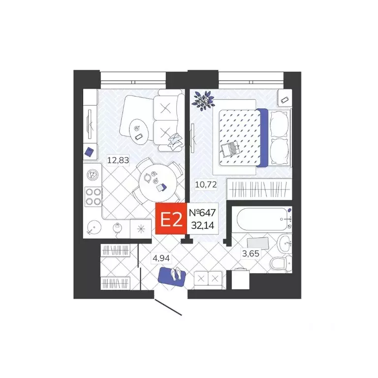 1-к кв. Тульская область, Тула Мясново мкр, Желания жилой комплекс ... - Фото 0