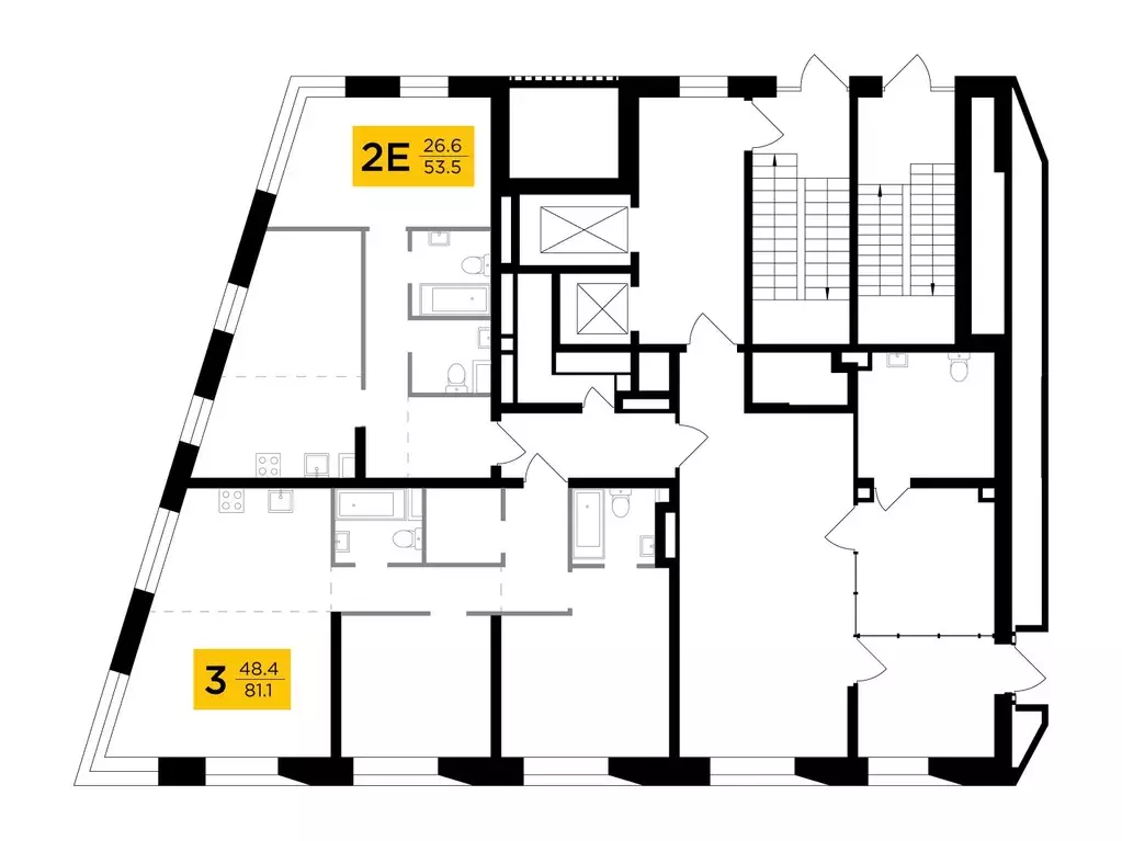3-к кв. Москва ул. Эдуарда Стрельцова, 2к2 (81.4 м) - Фото 1