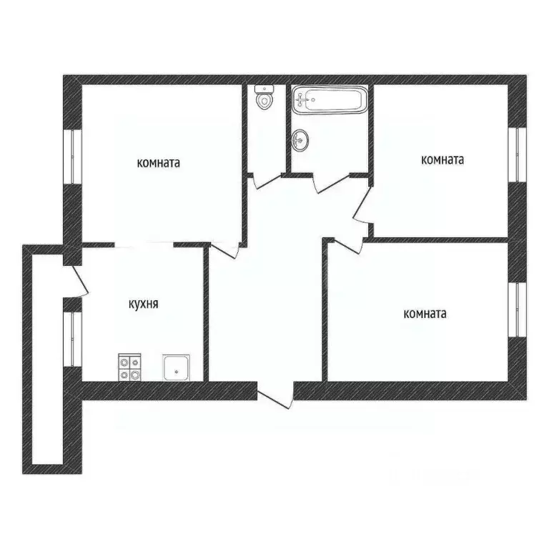 3-к кв. Ленинградская область, Кириши просп. Героев, 24 (67.7 м) - Фото 2