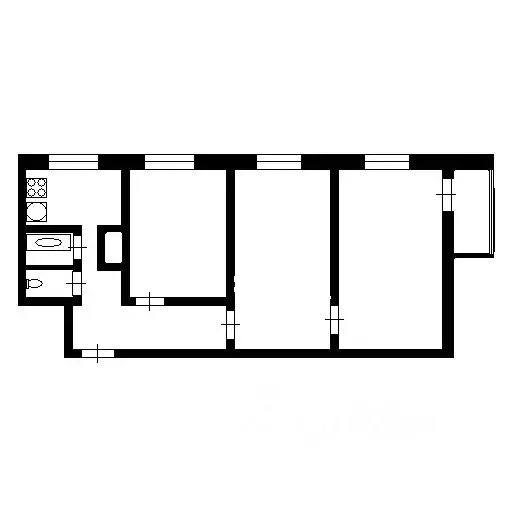 3-к кв. Санкт-Петербург Парашютная ул., 4 (65.0 м) - Фото 1