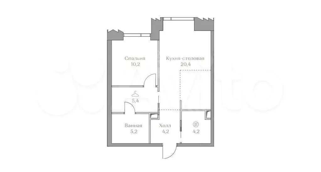 2-к. квартира, 50 м, 3/18 эт. - Фото 0