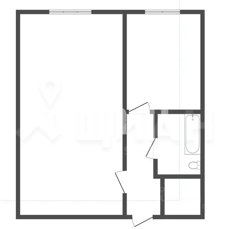 1-к кв. Мурманская область, Мурманск ул. Папанина, 16 (30.0 м) - Фото 1