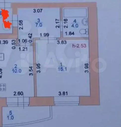 1-к. квартира, 36,1 м, 4/10 эт. - Фото 0