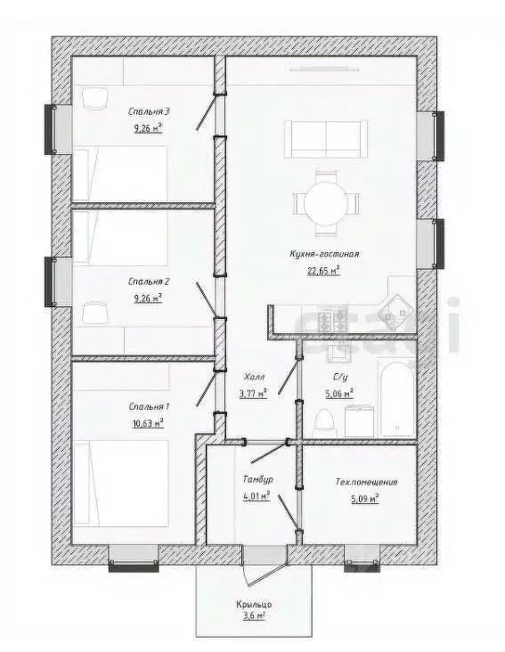 Дом в Курская область, Курский район, Моковский сельсовет, д. ... - Фото 2