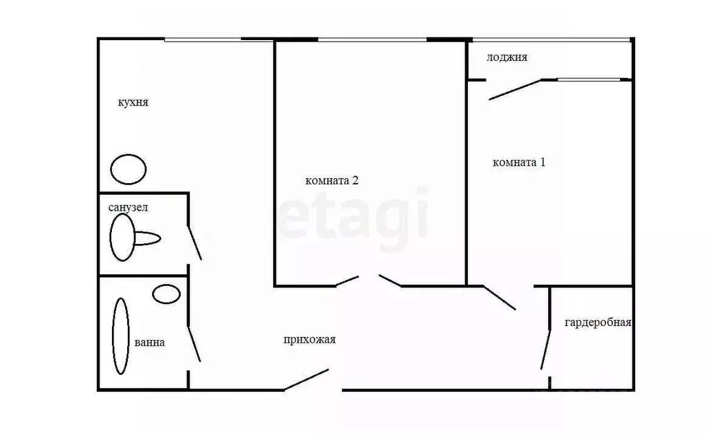 2-к кв. Приморский край, Владивосток ул. Нейбута, 83 (51.4 м) - Фото 1