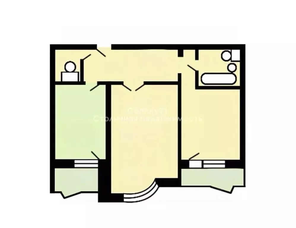 2-к кв. Москва Нагатинская наб., 14К1 (74.0 м) - Фото 2