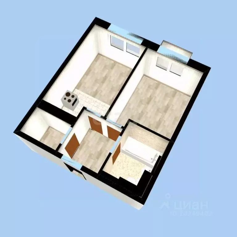 2-к кв. Башкортостан, Уфа ул. Гали Ибрагимова, 5/3 (43.4 м) - Фото 2