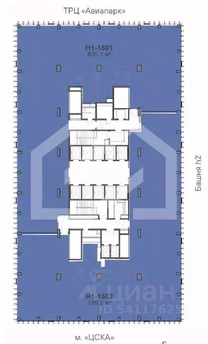 Офис в Москва Ходынский бул., 6с1 (830 м) - Фото 2