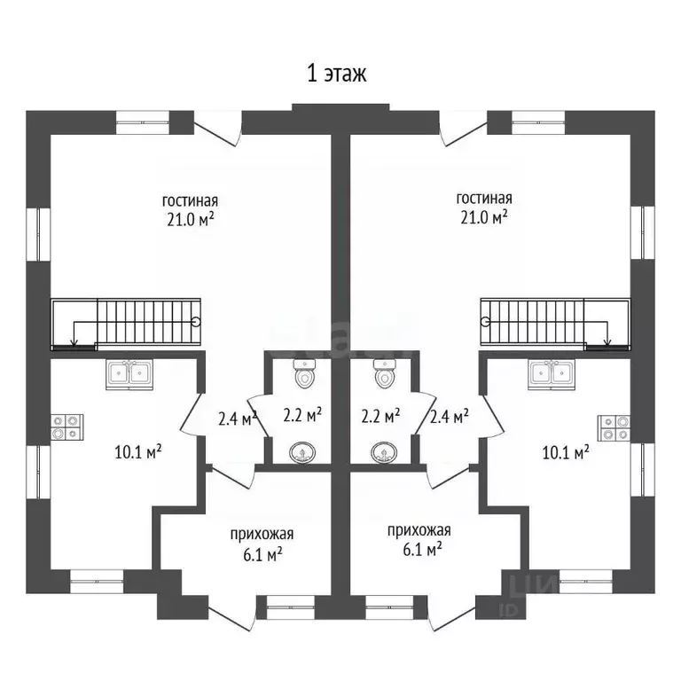 Таунхаус в Тамбовская область, Тамбов Астраханская ул., 1 (104 м) - Фото 1