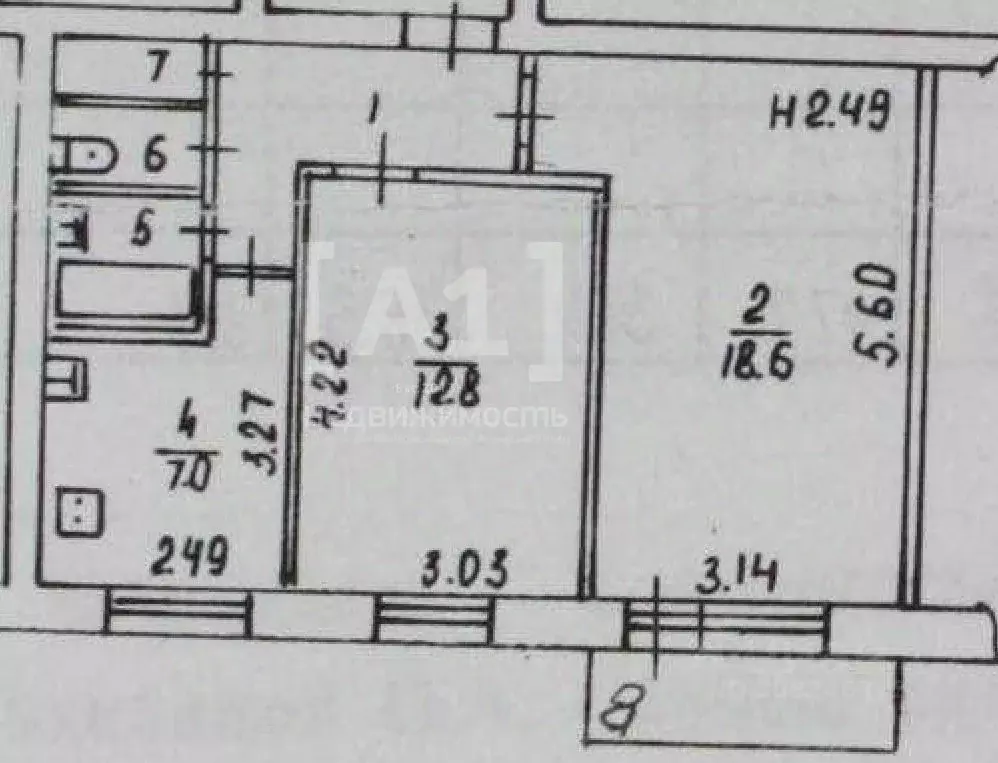 2-к кв. Челябинская область, Челябинск Комсомольский просп., 33А (48.4 ... - Фото 2