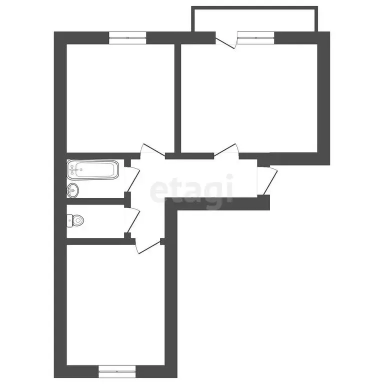 2-комнатная квартира: Ишим, улица Калинина, 126с1 (49.4 м) - Фото 1