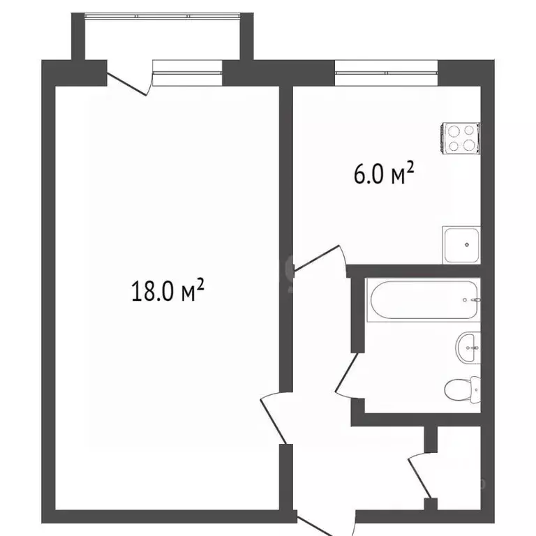 1-к кв. Ярославская область, Ярославль Алмазная ул., 1к3 (21.5 м) - Фото 2