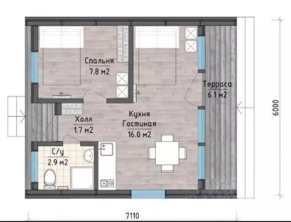 Дом, 35 м - Фото 1