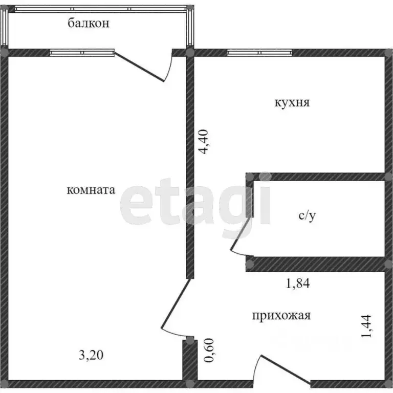 1-к кв. Костромская область, Кострома Рабочий просп., 74 (34.2 м) - Фото 1