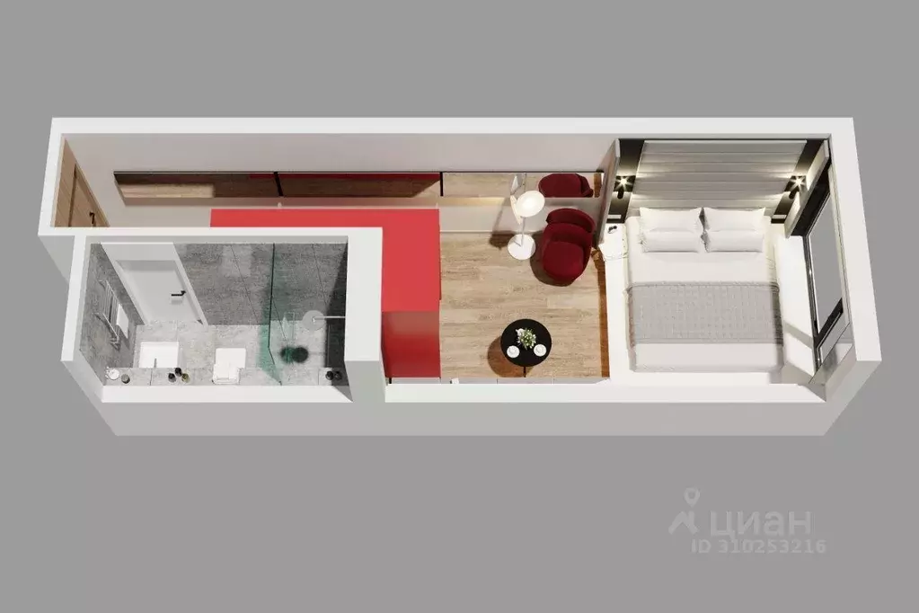 Квартира, студия, 16.7 м - Фото 1