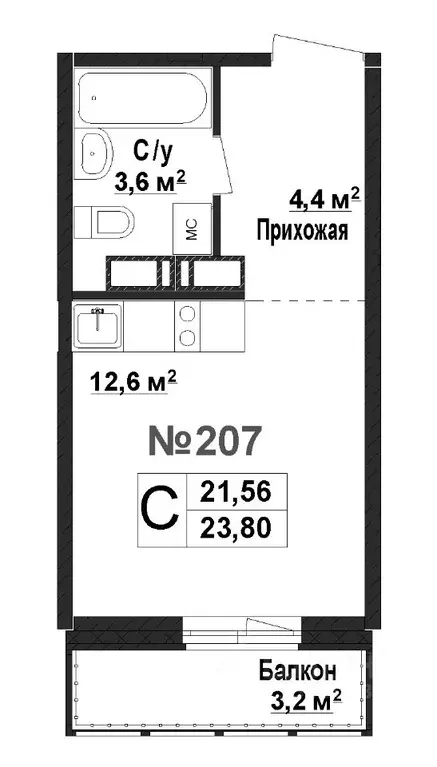 Студия Нижегородская область, Нижний Новгород Торпедо жилой комплекс ... - Фото 1