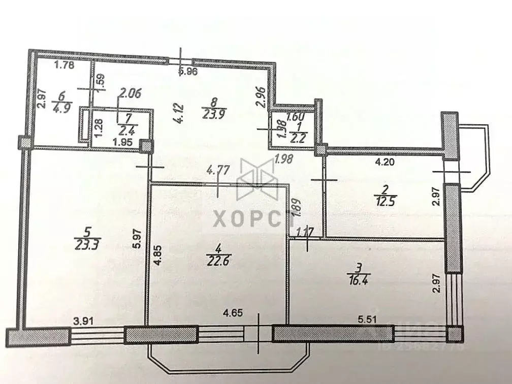 3-к кв. Ставропольский край, Ставрополь ул. Лермонтова, 212 (115.1 м) - Фото 2