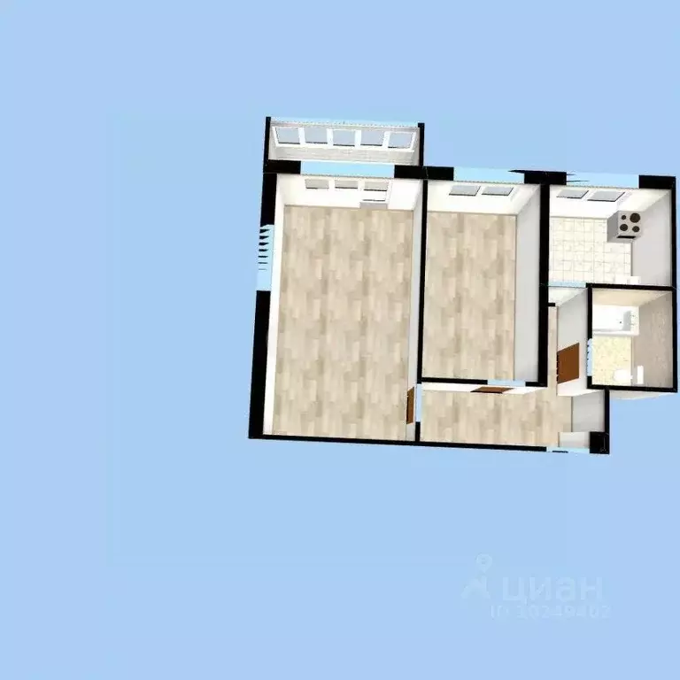 2-к кв. Башкортостан, Уфа Кремлевская ул., 55 (43.1 м) - Фото 1