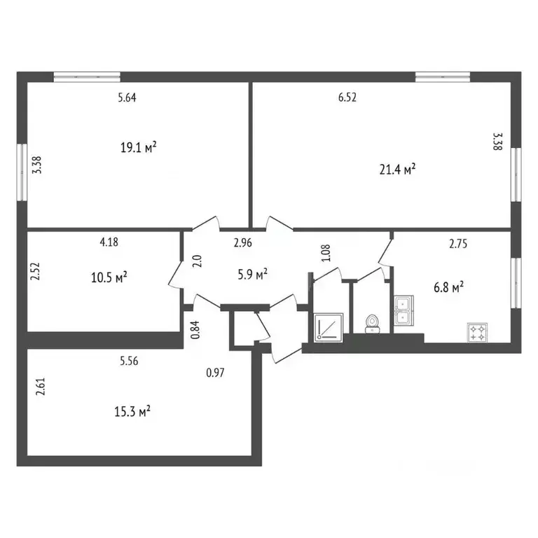 Комната Санкт-Петербург Дачный просп., 23К7 (29.6 м) - Фото 1